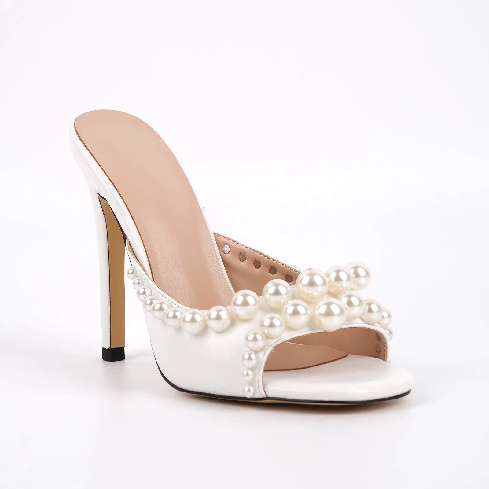 Pearl Square Toe Slip On Sandals Mules sold by Onlymaker product image thumbnail 4