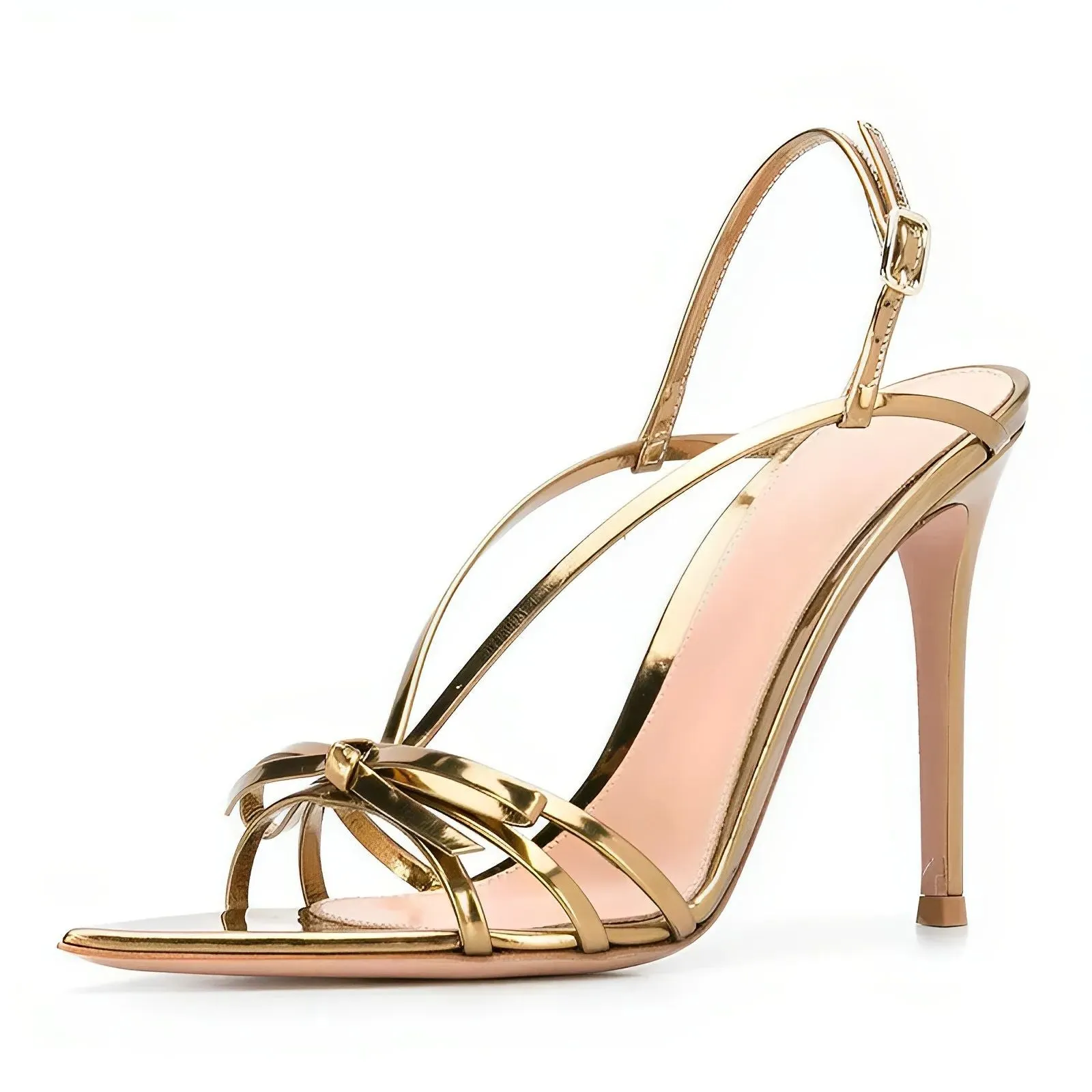 Pointed Toe Bow Slingback Stiletto Sandals sold by Onlymaker product image thumbnail 2