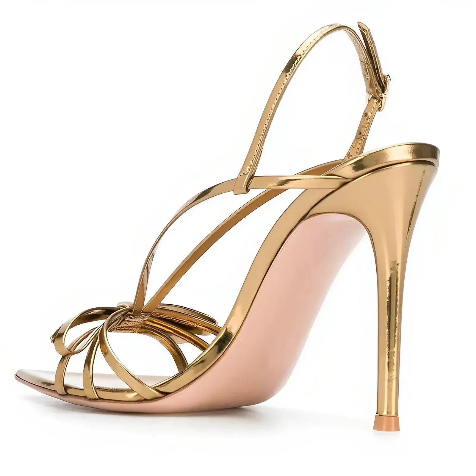 Pointed Toe Bow Slingback Stiletto Sandals sold by Onlymaker product image thumbnail 3