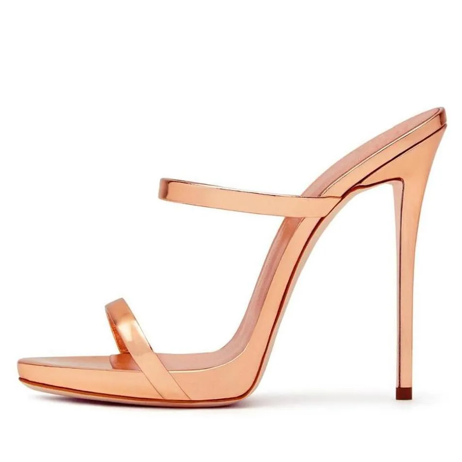 Round Toe Slip On High Heel Sandals Mules sold by Onlymaker