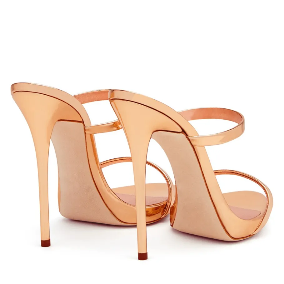 Round Toe Slip On High Heel Sandals Mules sold by Onlymaker product image thumbnail 3