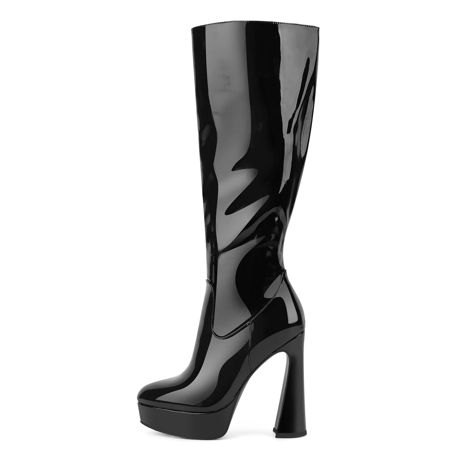 Round Toe Platform Knee High Boots sold by Onlymaker product image thumbnail 2