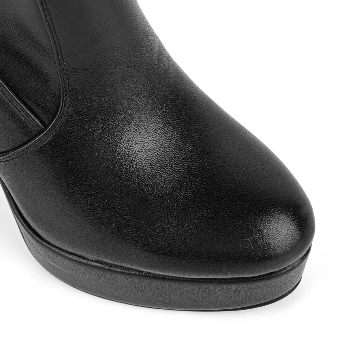 Round Toe Platform Zipper Ankle Boots sold by Onlymaker product image thumbnail 3