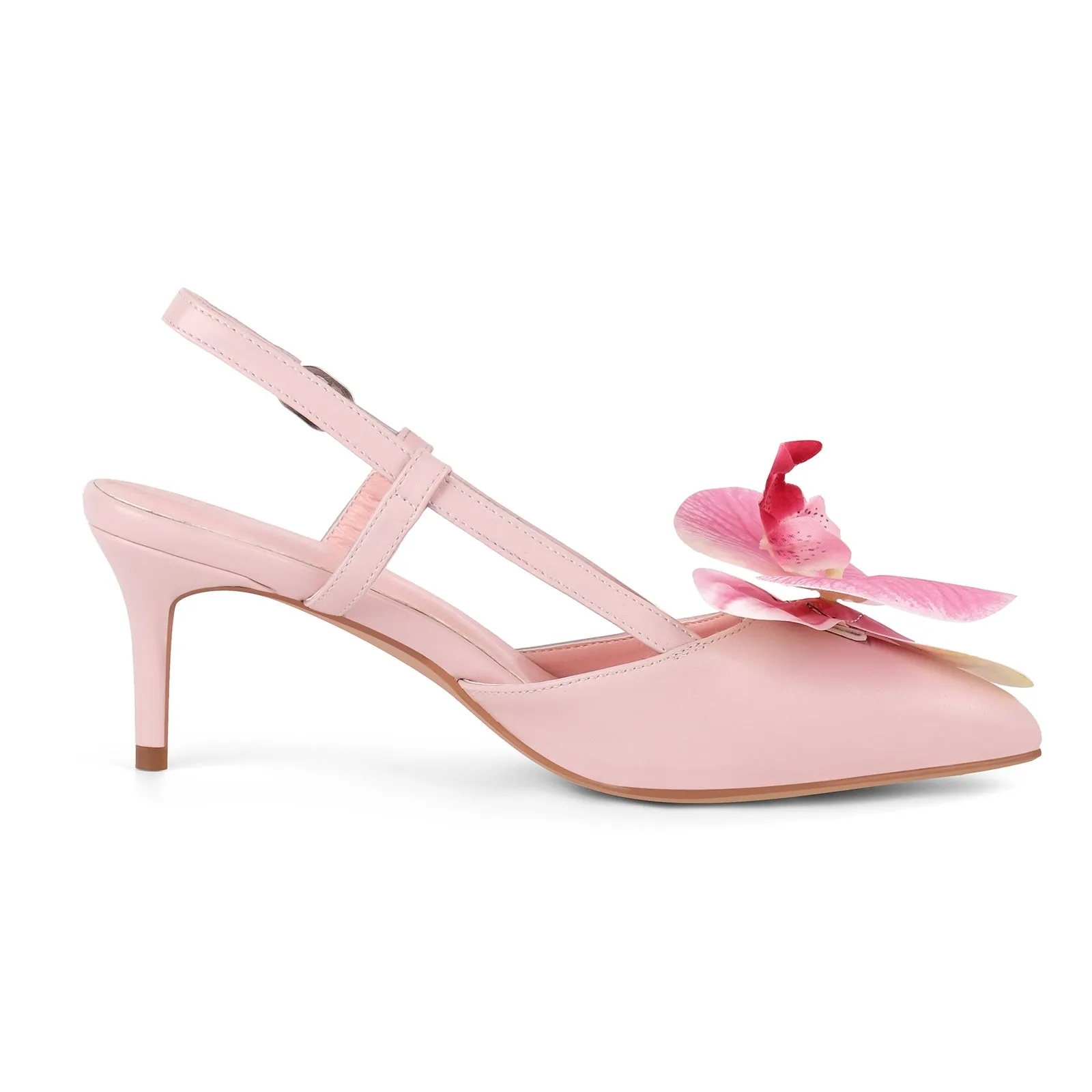 Flower Pointed Toe Slingback Pumps sold by Onlymaker product image thumbnail 3