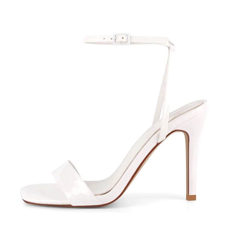 Square Toe Ankle Strap Stiletto Sandals sold by Onlymaker