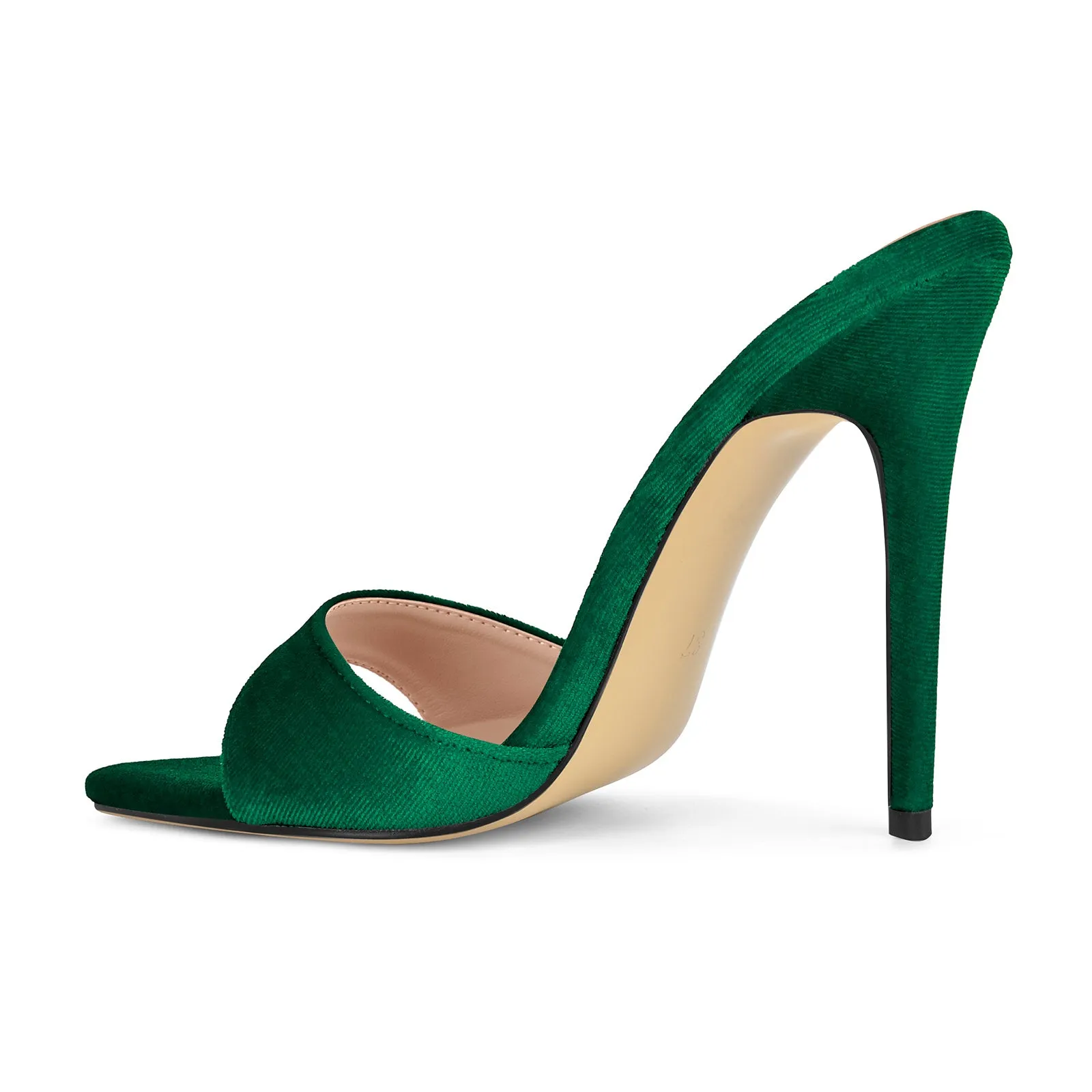 Velvet Pointed Toe Slip On Mules sold by Onlymaker product image thumbnail 3