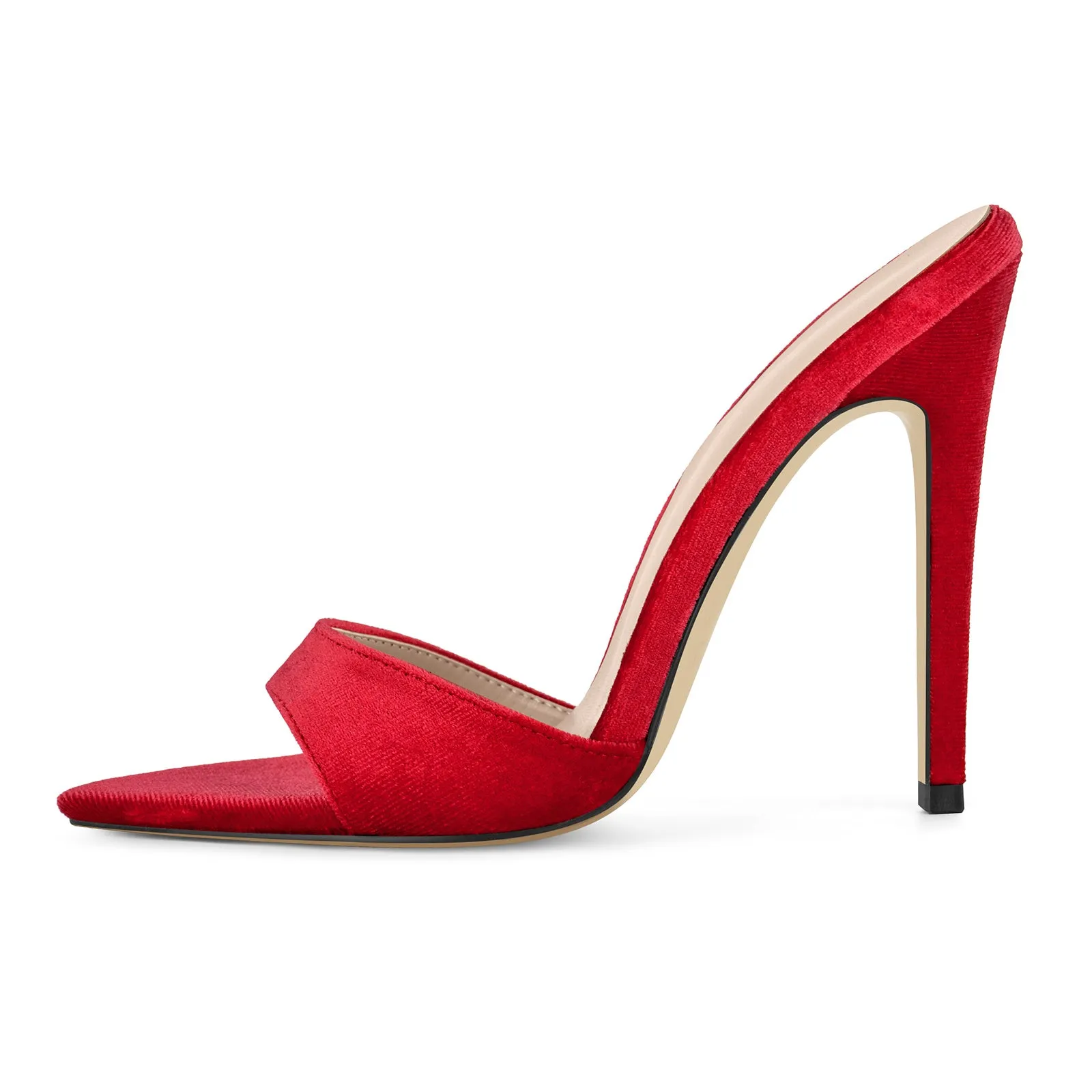 Velvet Pointed Toe Slip On Mules sold by Onlymaker product image thumbnail 5