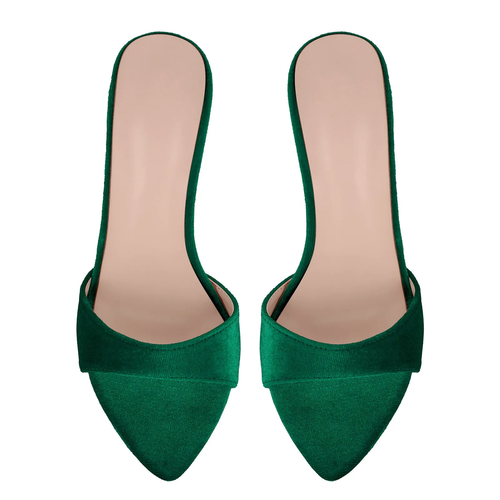 Velvet Pointed Toe Slip On Mules sold by Onlymaker product image thumbnail 4