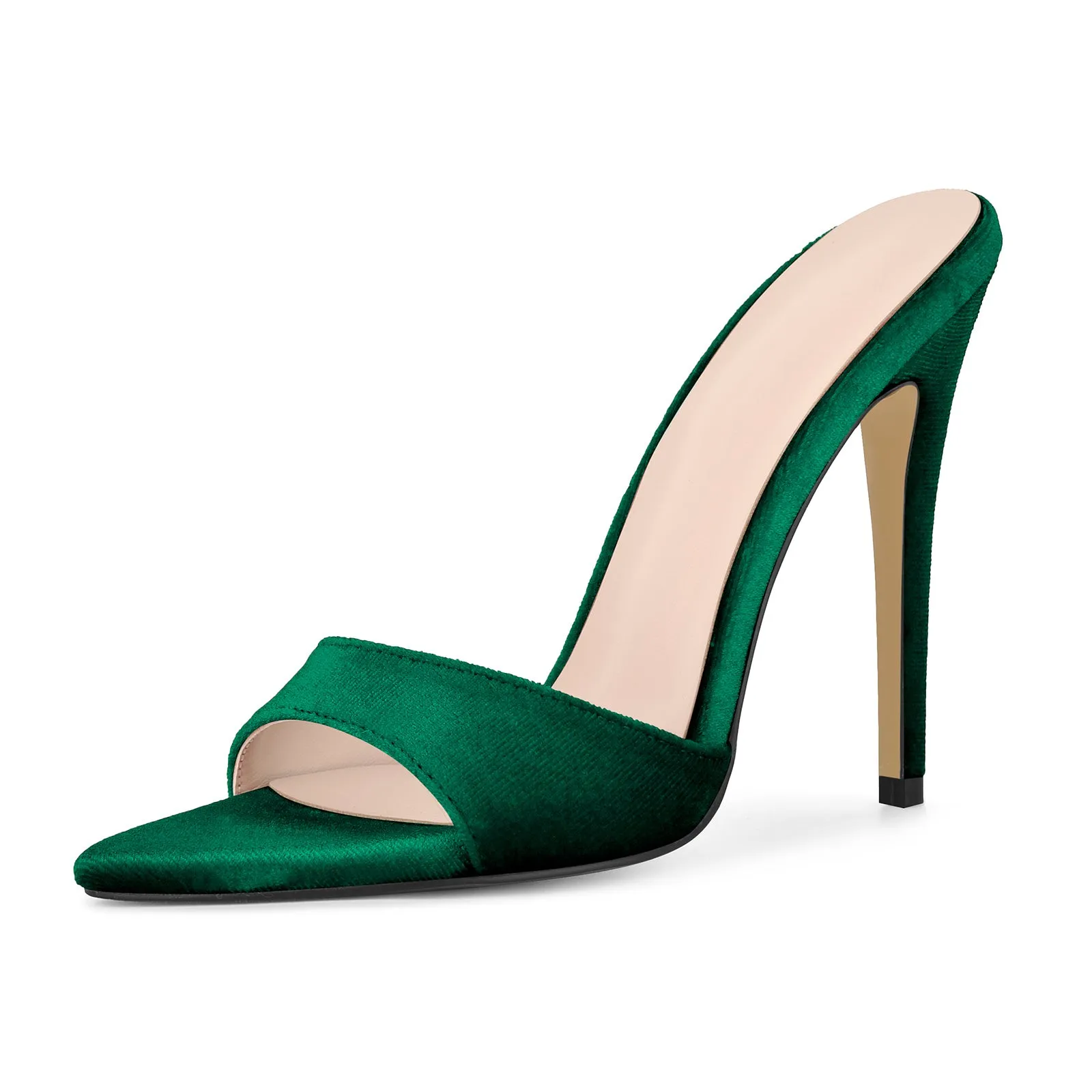 Velvet Pointed Toe Slip On Mules sold by Onlymaker product image thumbnail 2