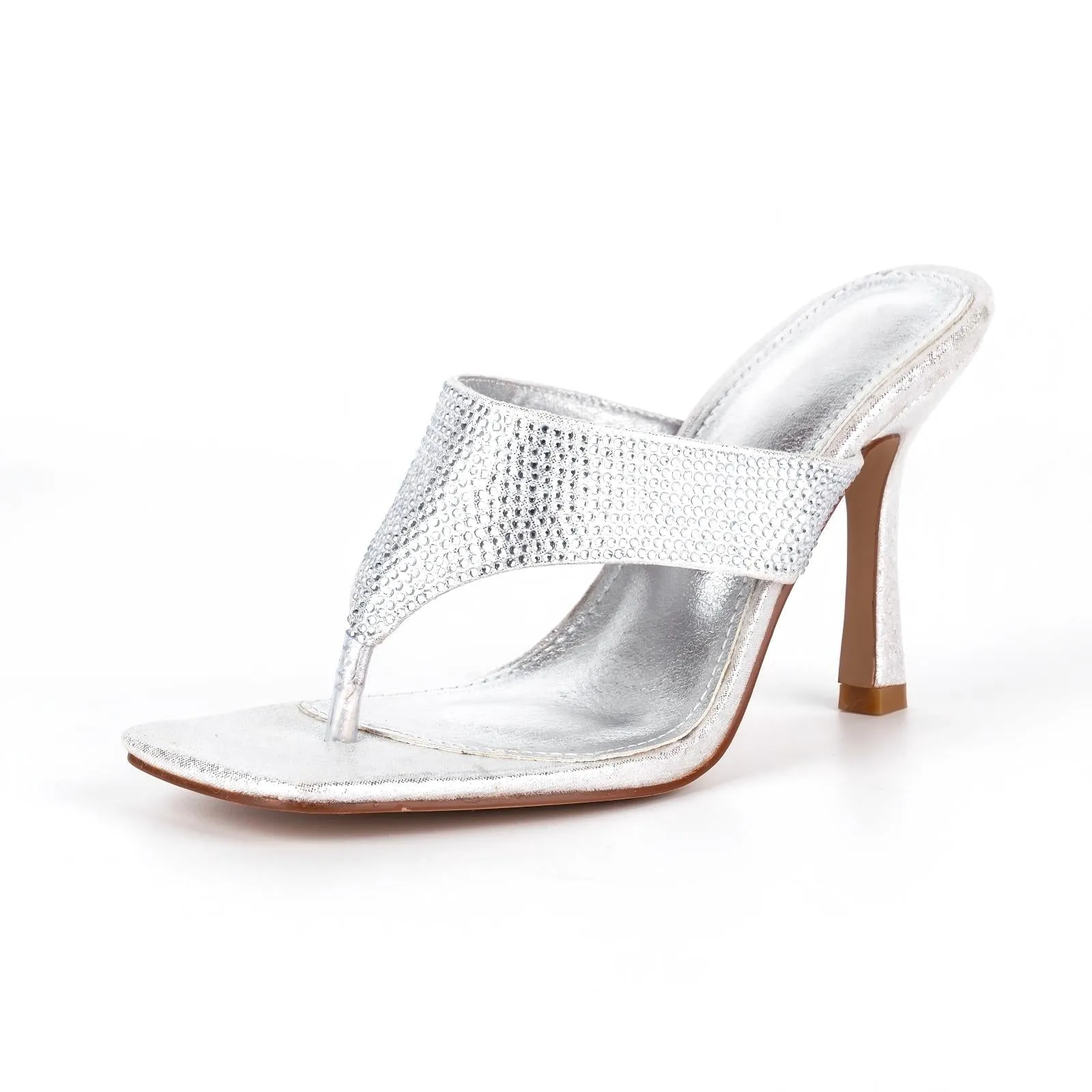 Square Toe Rhinestone Flip Flops Sandals sold by Onlymaker product image thumbnail 2