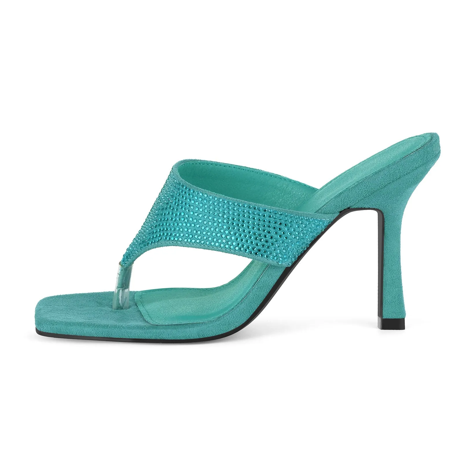 Square Toe Rhinestone Flip Flops Sandals sold by Onlymaker product image thumbnail 5