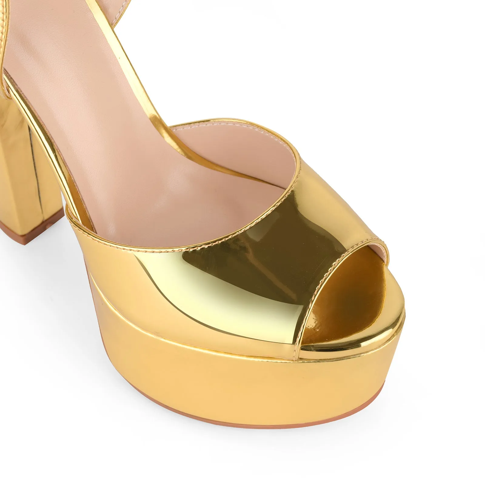 Platform Ankle Strap Chunky Heel Sandals sold by Onlymaker product image thumbnail 5