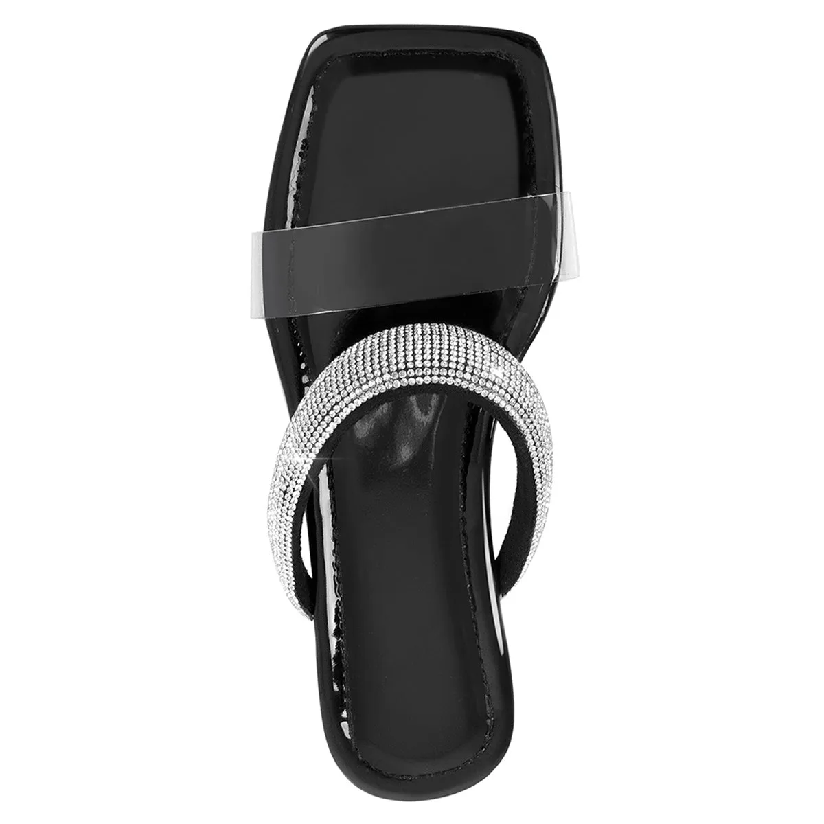 Clear Strap Rhinestone Flats sold by Onlymaker