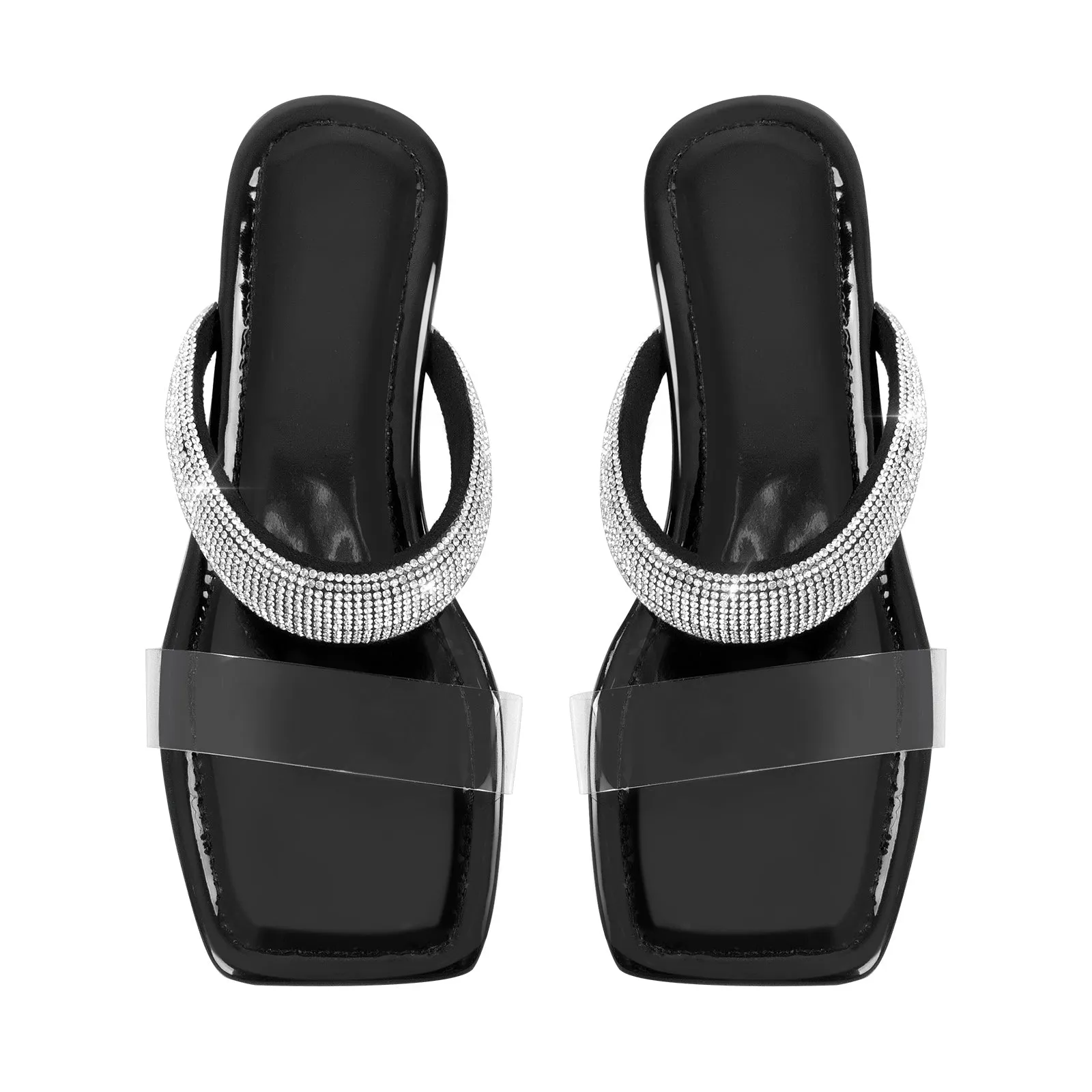 Clear Strap Rhinestone Flats sold by Onlymaker product image thumbnail 3