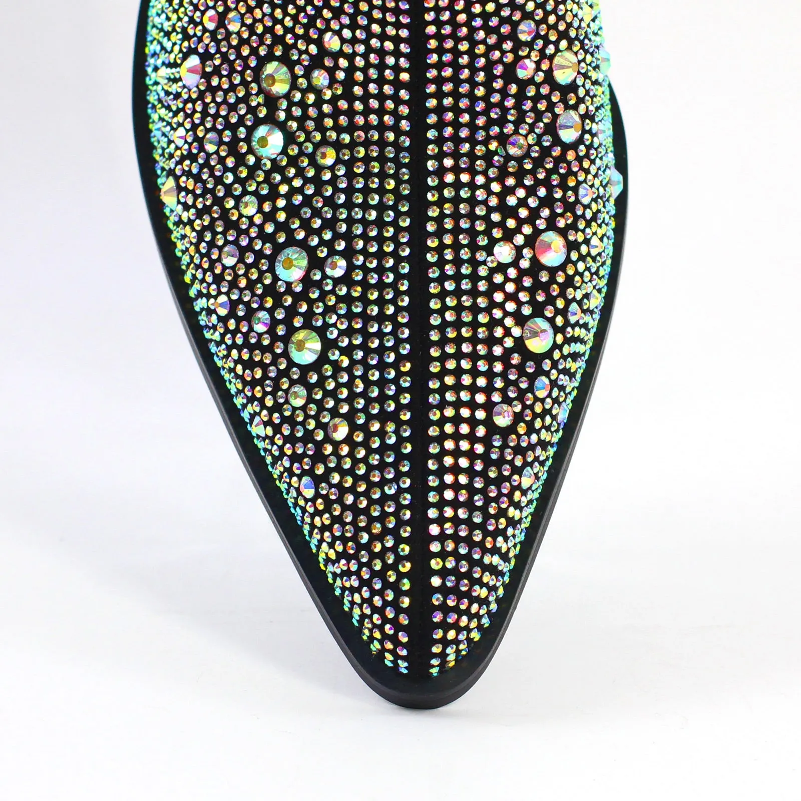 Rhinestone Pointed Toe Chunky Heel Western Boots sold by Onlymaker product image thumbnail 5