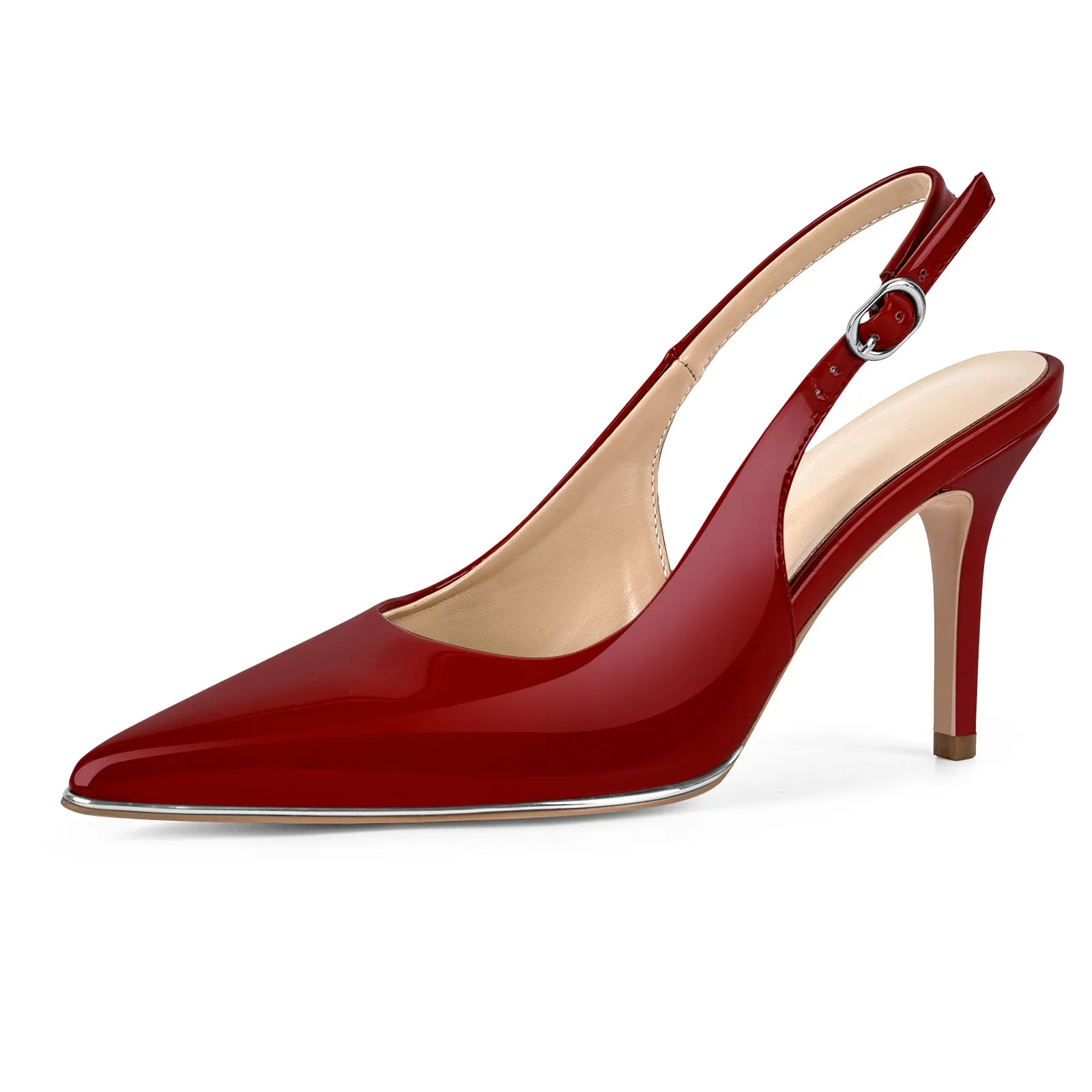 Pointed Toe Patent Leather Slingback Pumps sold by Onlymaker product image thumbnail 3