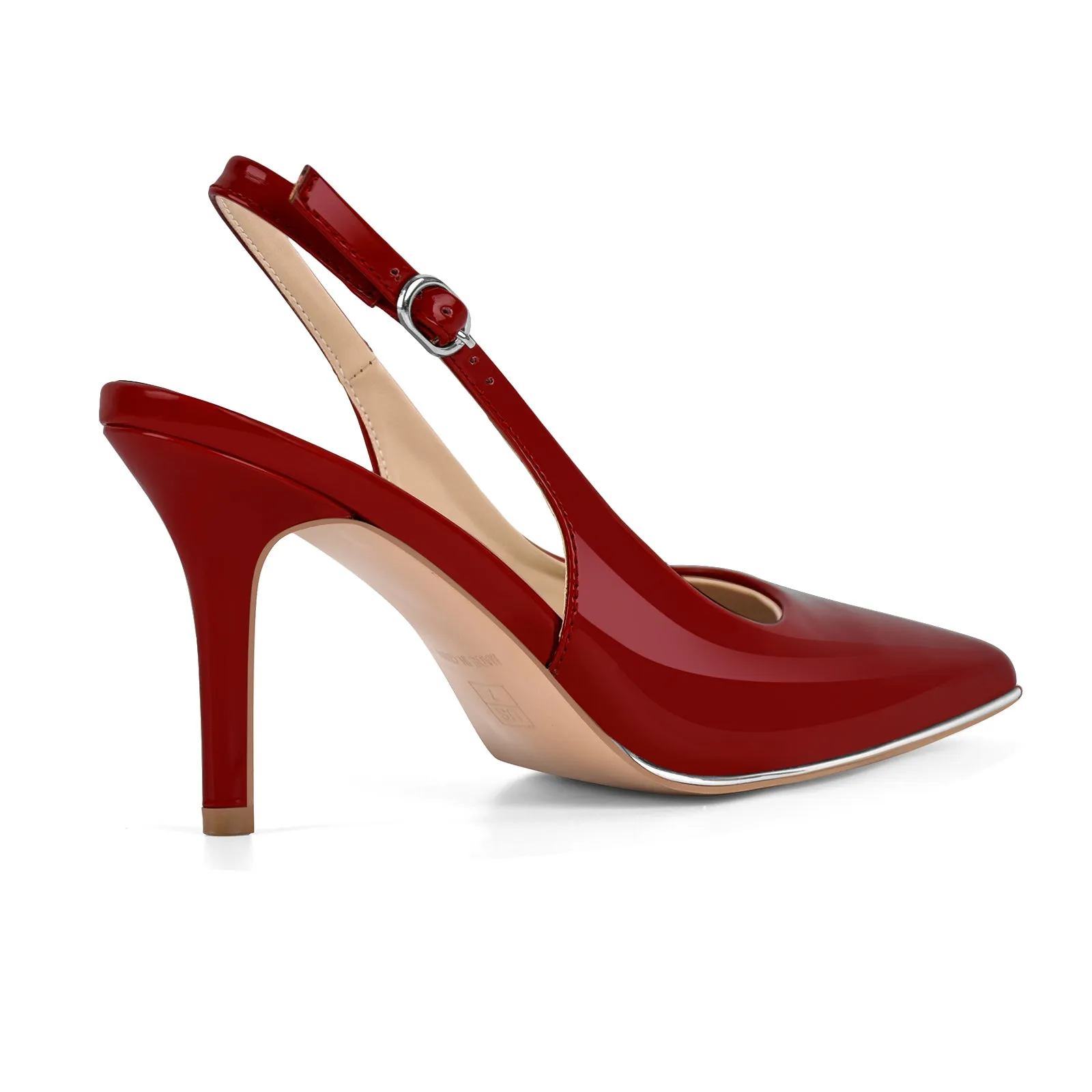 Pointed Toe Patent Leather Slingback Pumps sold by Onlymaker product image thumbnail 4