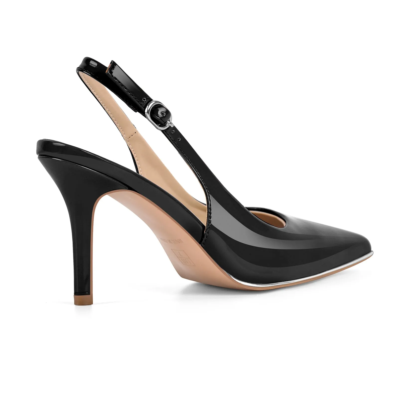 Pointed Toe Patent Leather Slingback Pumps sold by Onlymaker product image thumbnail 2