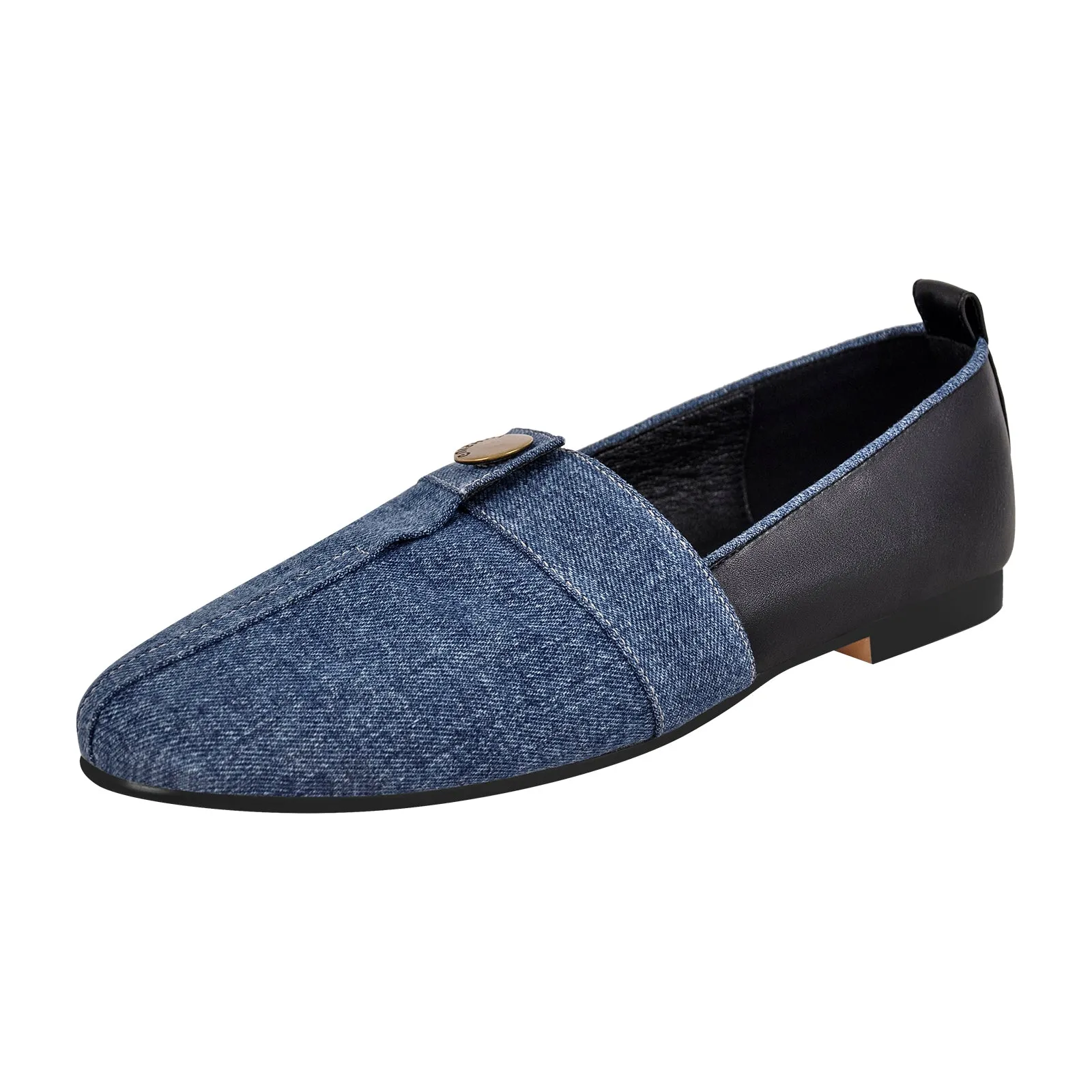 Denim Round Toe Flats sold by Onlymaker product image thumbnail 2