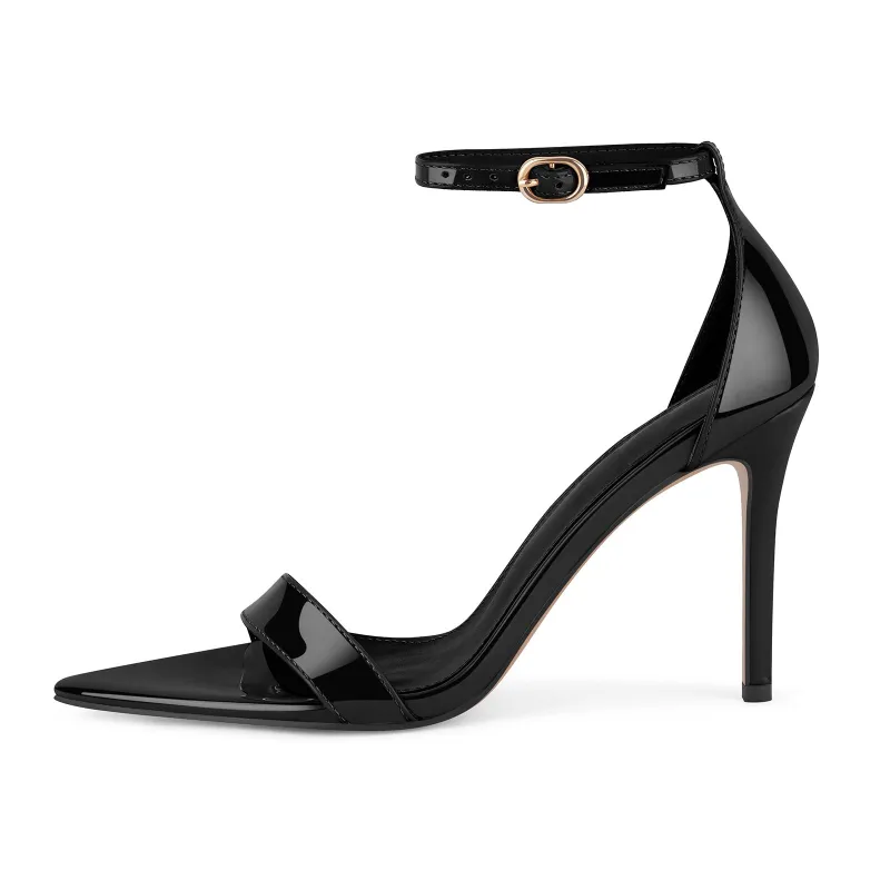 Pointed Toe Ankle Strap Patent Sandals sold by Onlymaker