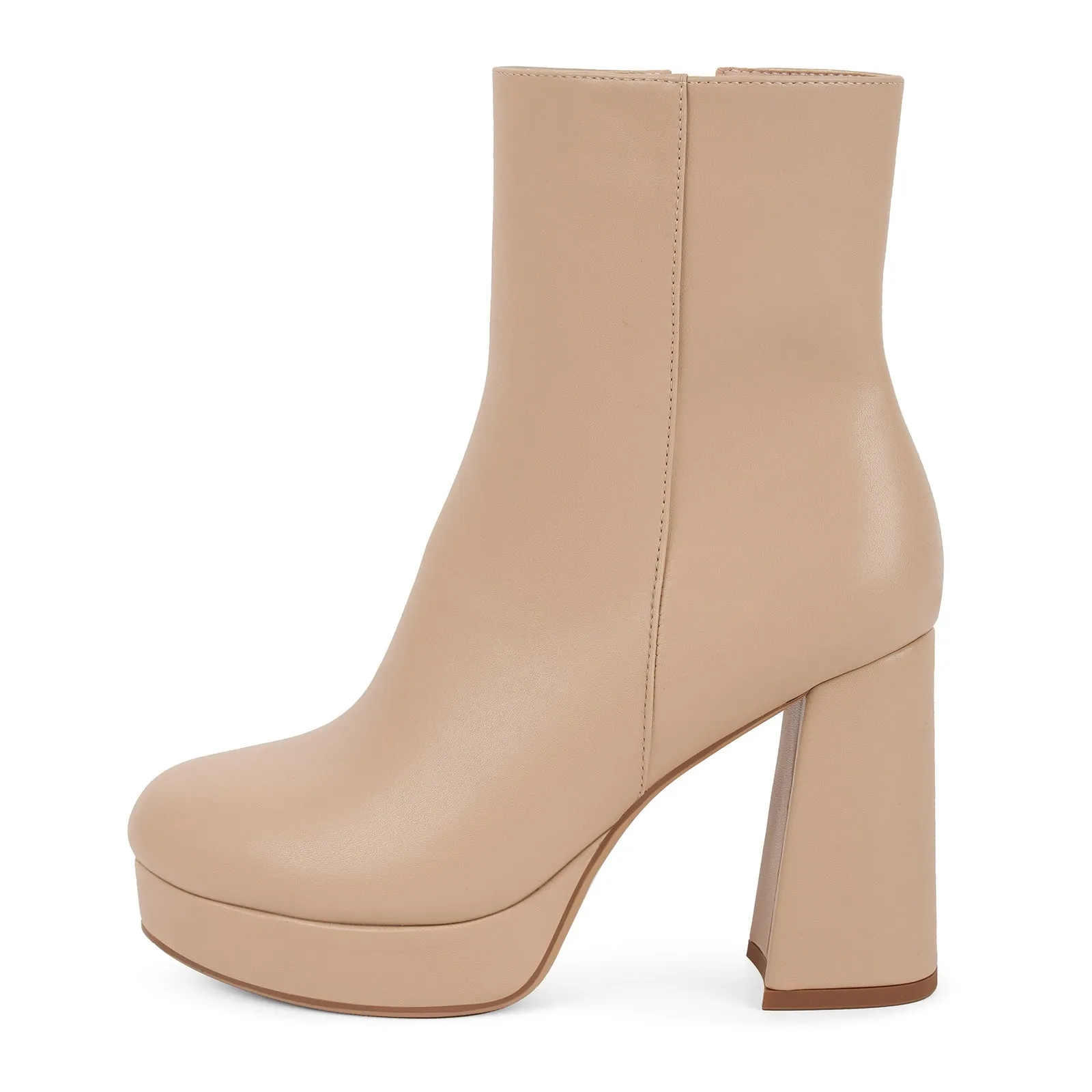 Round Toe Platform Chunky Heel Ankle Boots sold by Onlymaker product image thumbnail 5