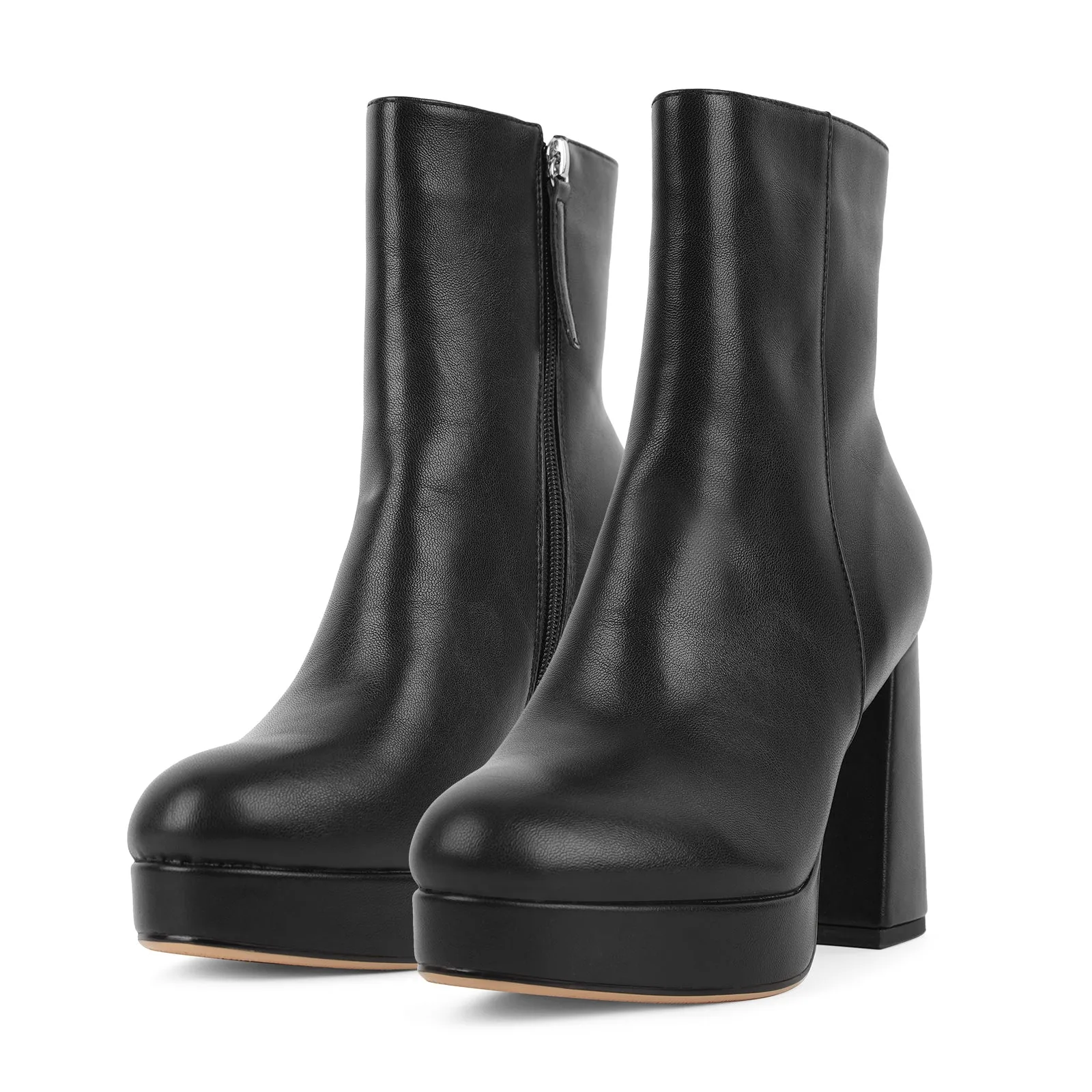 Round Toe Platform Chunky Heel Ankle Boots sold by Onlymaker product image thumbnail 2