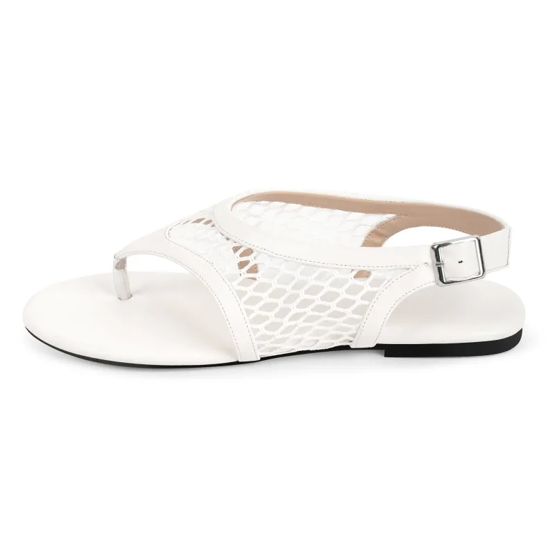 Mesh Flip-Flop Flats made by Onlymaker