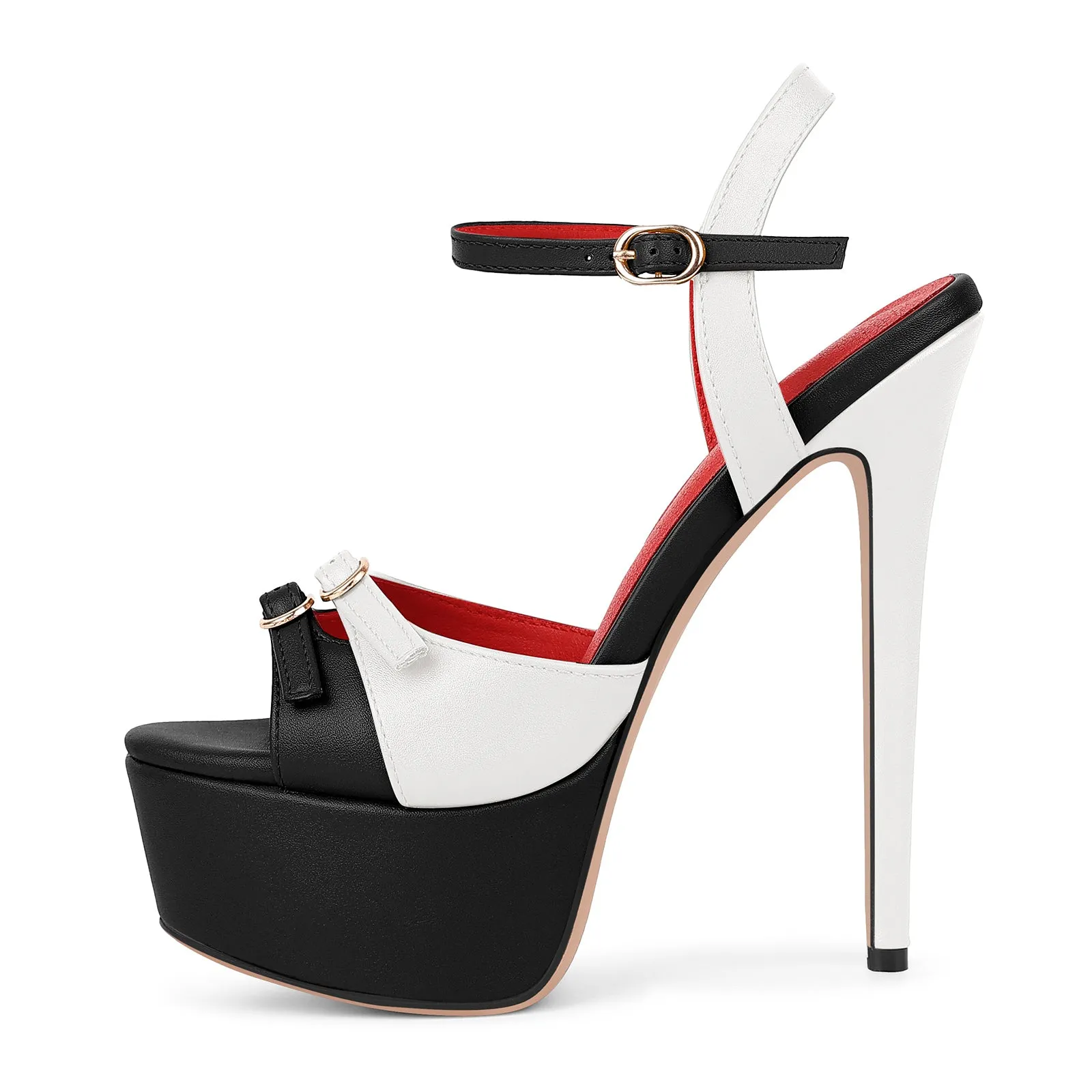 Platform Buckle Strap Stiletto Sandals sold by Onlymaker product image thumbnail 5