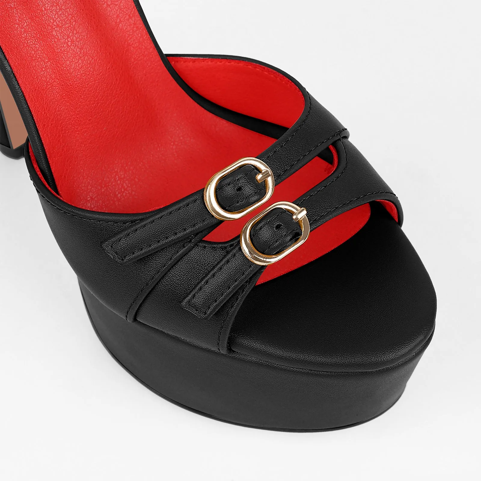Platform Buckle Strap Stiletto Sandals sold by Onlymaker product image thumbnail 4