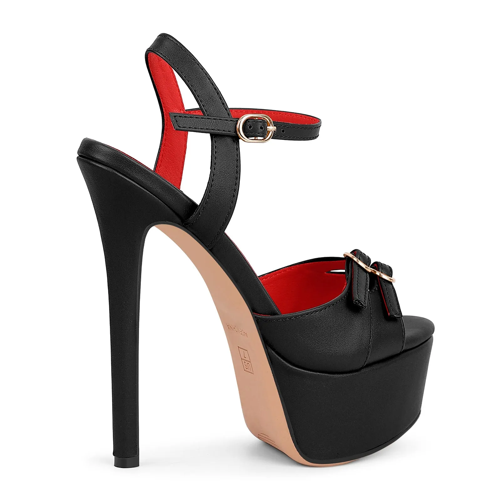 Platform Buckle Strap Stiletto Sandals sold by Onlymaker product image thumbnail 3