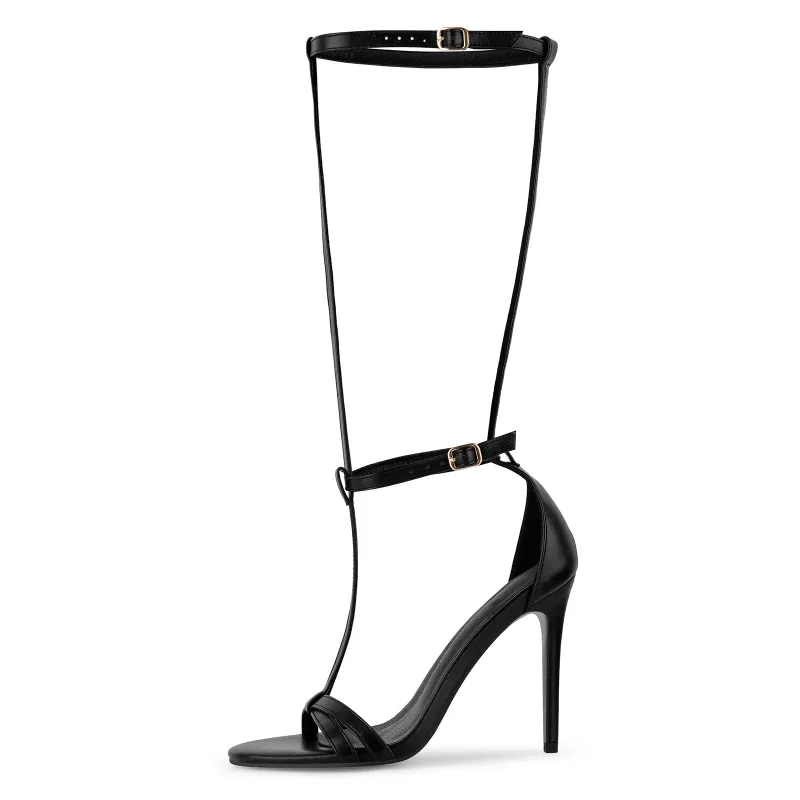 Round Toe Gladiator Leg Buckle Straps Sandals made by Onlymaker