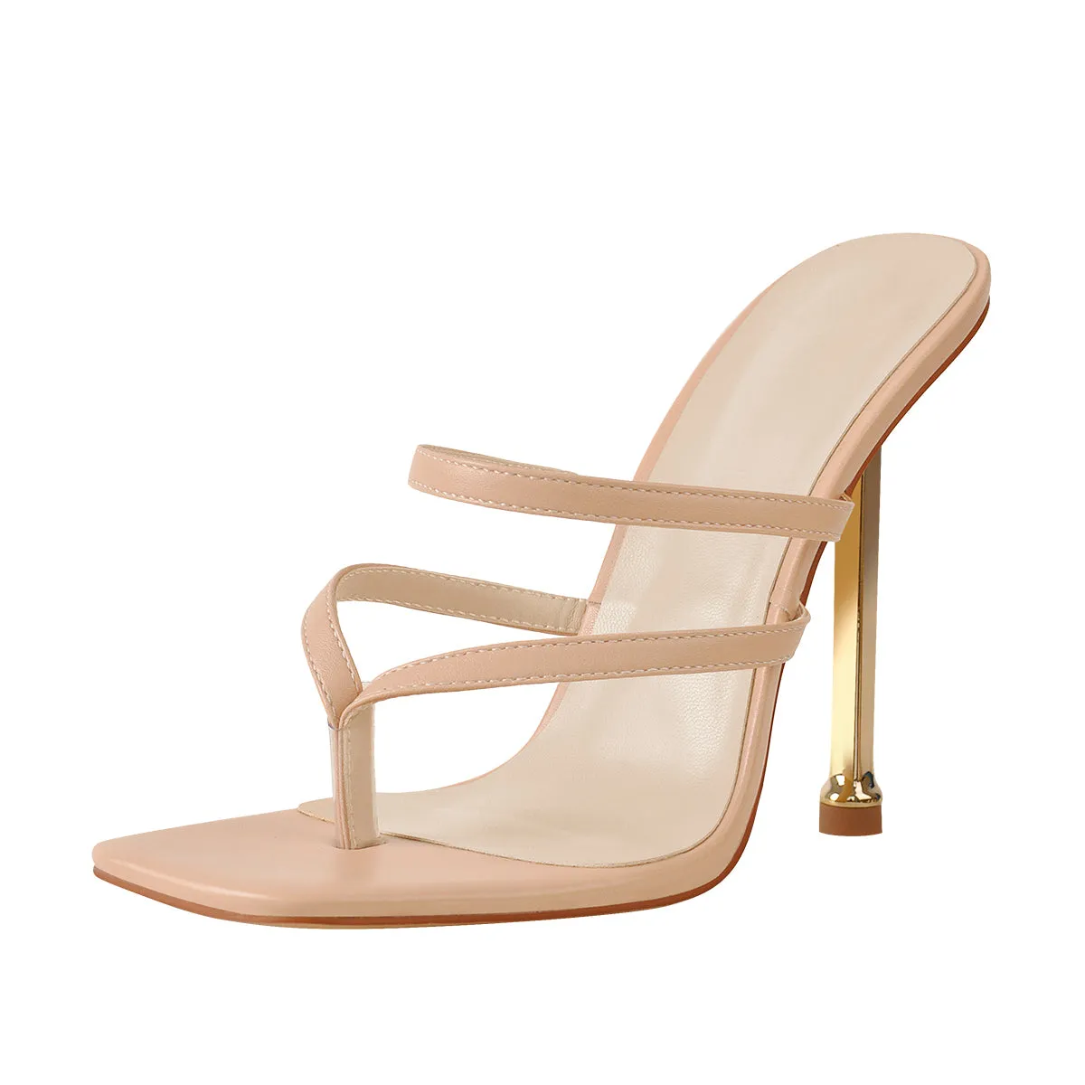 Square Toe Strap 10cm Metal Heels Sandals sold by Onlymaker product image thumbnail 2