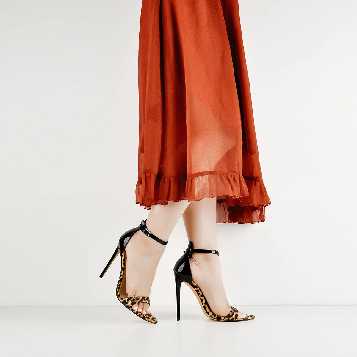 Pointy Open Toe Leopard Ankle Sandals sold by Onlymaker product image thumbnail 3