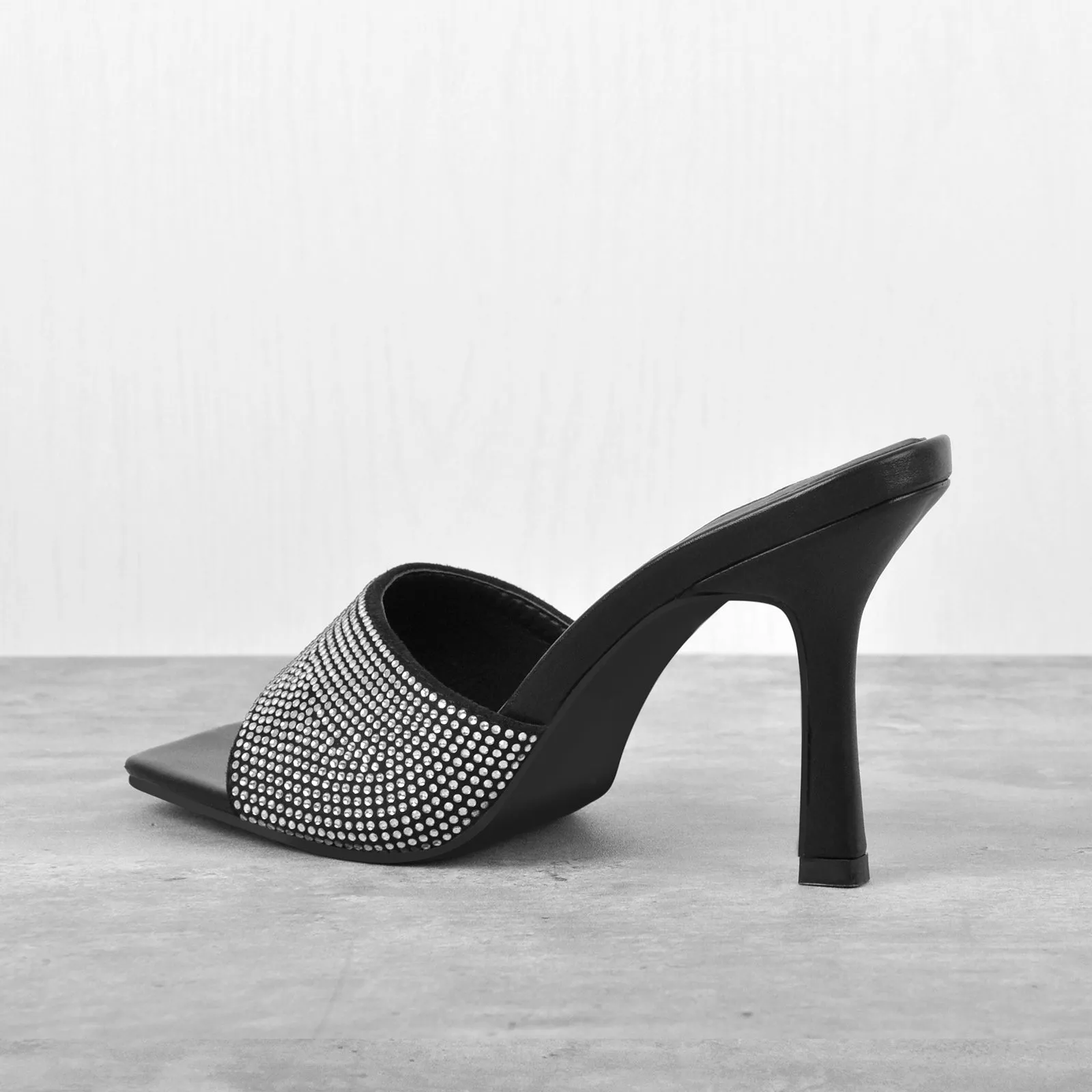 Rhinestone Square Open Toe Stilettos Sandals sold by Onlymaker product image thumbnail 3