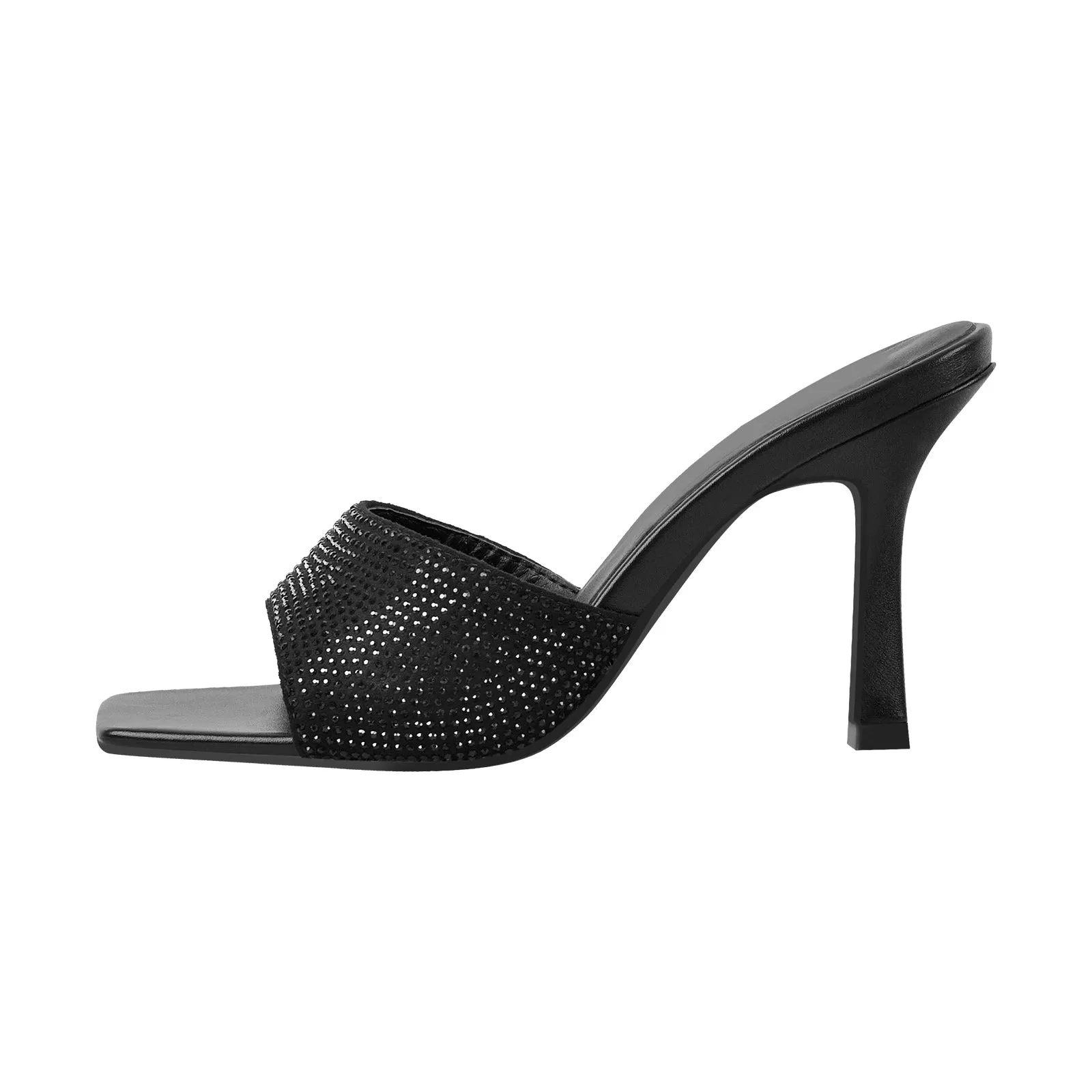 Rhinestone Square Open Toe Stilettos Sandals sold by Onlymaker product image thumbnail 5