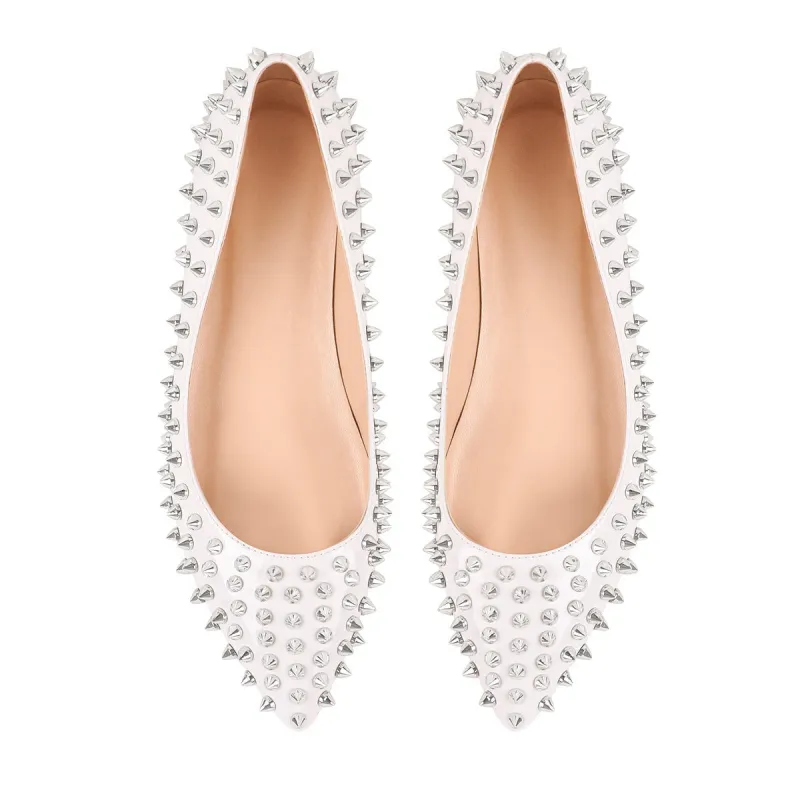 White Rivets Flats sold by Onlymaker