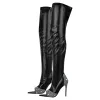 Rhinestone Pointed Toe High Stiletto Over The Knee Boots sold by Onlymaker