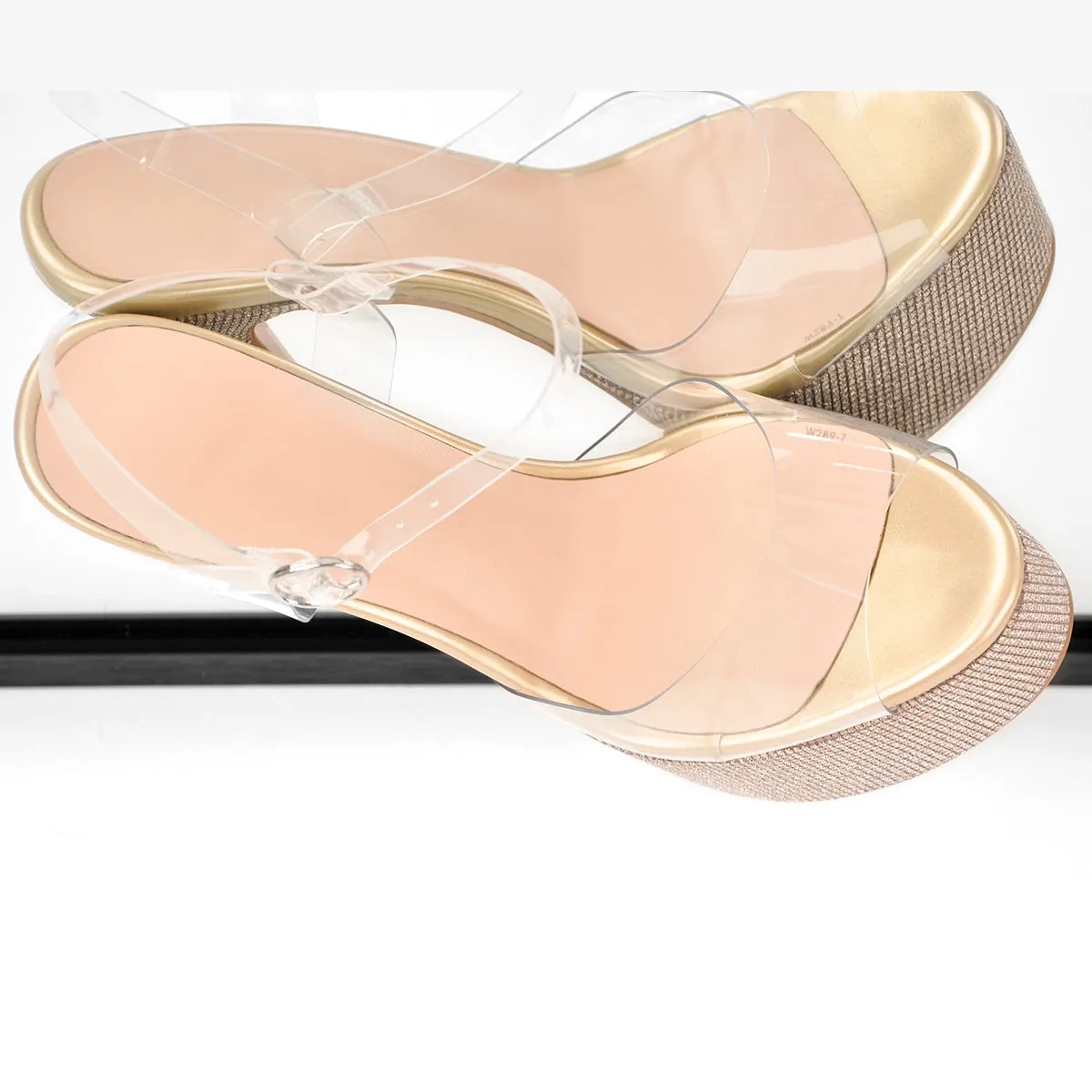 Clear PVC Ankle Strap Buckle Stiletto High Heel Sandals sold by Onlymaker product image thumbnail 4