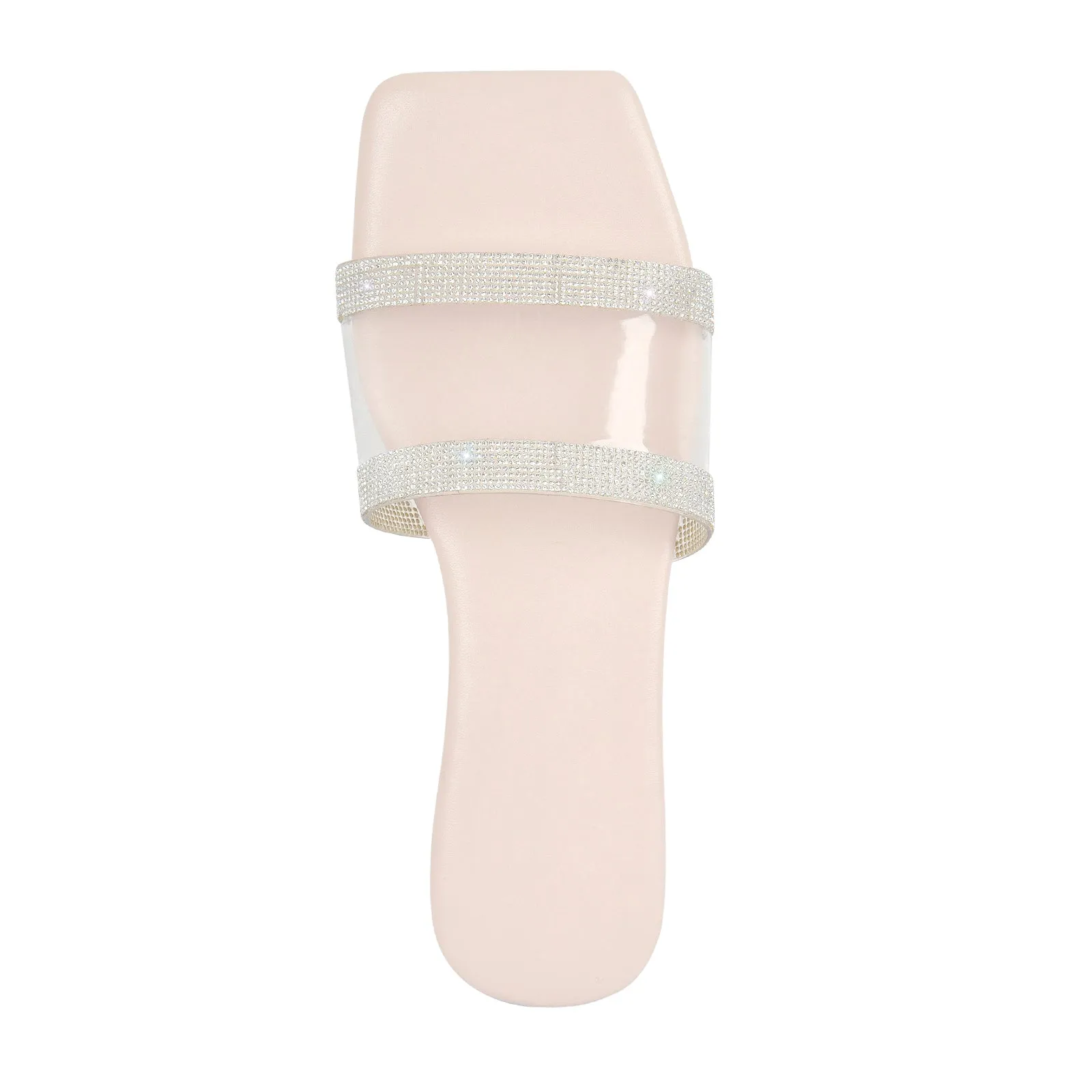 Square Toe Rhinestone Clear Flat sold by Onlymaker