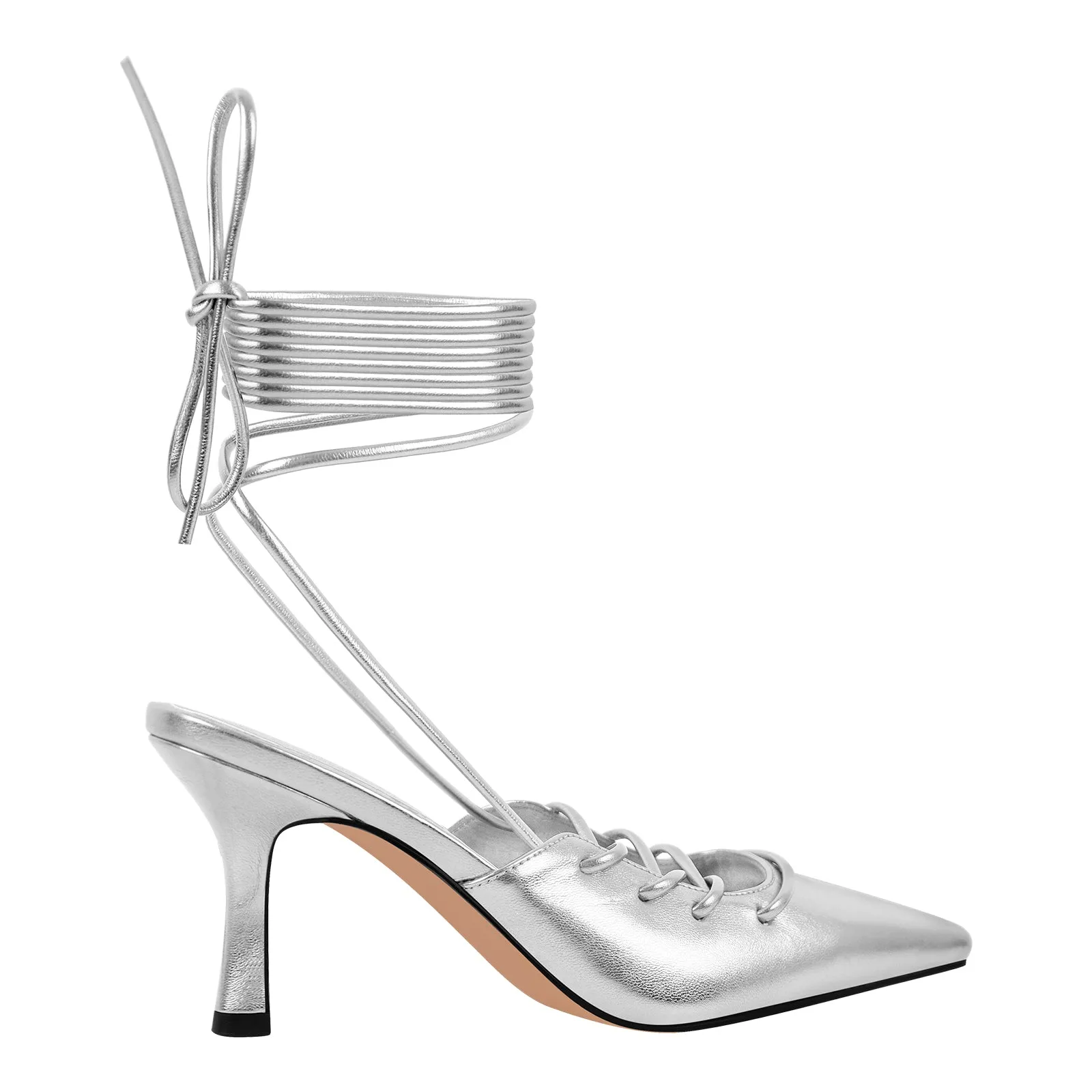 Lace up Pointed Toe Stiletto Pumps sold by Onlymaker product image thumbnail 4