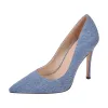 Denim Pointed Toe Stilettos Pumps sold by Onlymaker