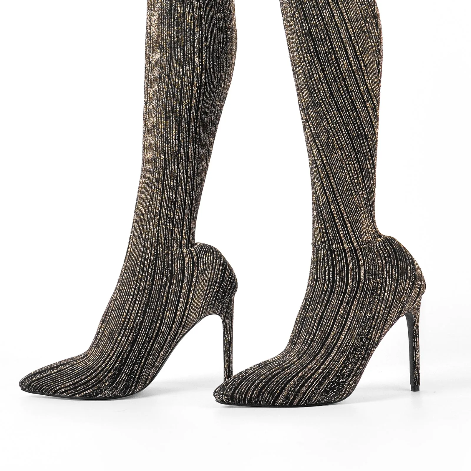 Pointed Toe Stiletto Pantyhose Boots sold by Onlymaker product image thumbnail 4