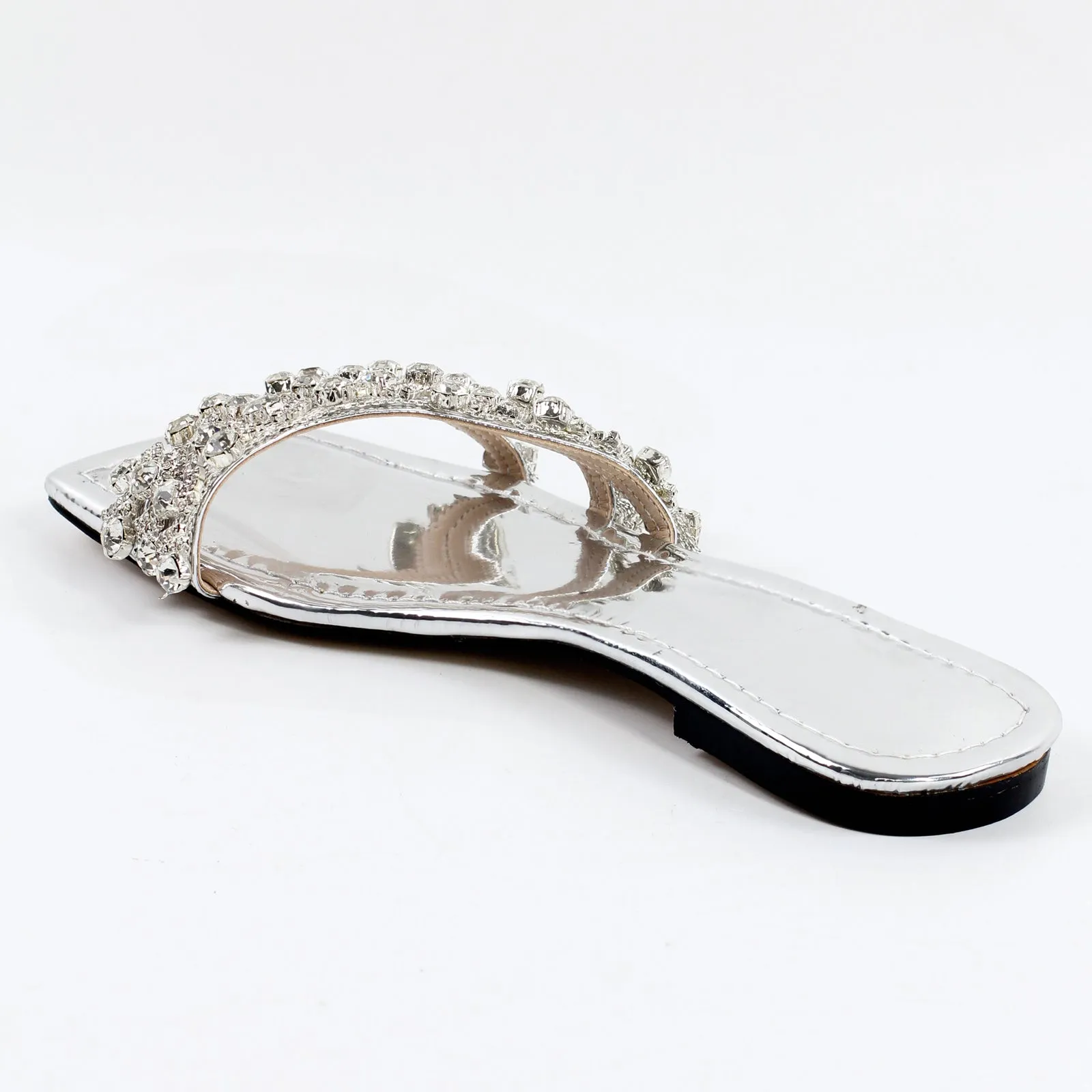 Rhinestone Straps Square Toe Flats sold by Onlymaker product image thumbnail 4