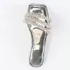Rhinestone Straps Square Toe Flats sold by Onlymaker