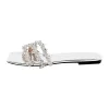 Rhinestone Straps Square Toe Flats sold by Onlymaker