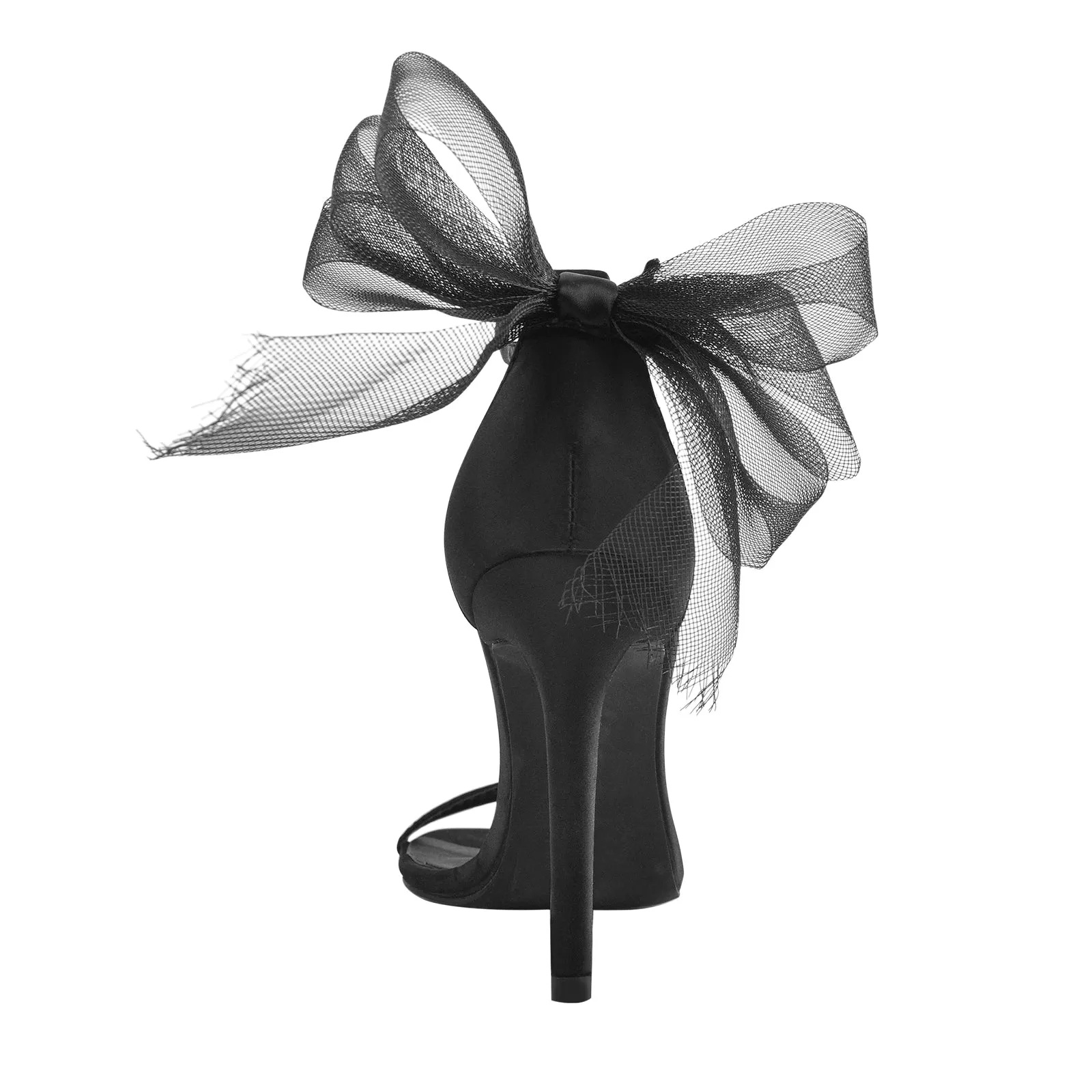Single Band Ankle Strap Mesh Bow Stiletto Sandals sold by Onlymaker product image thumbnail 4