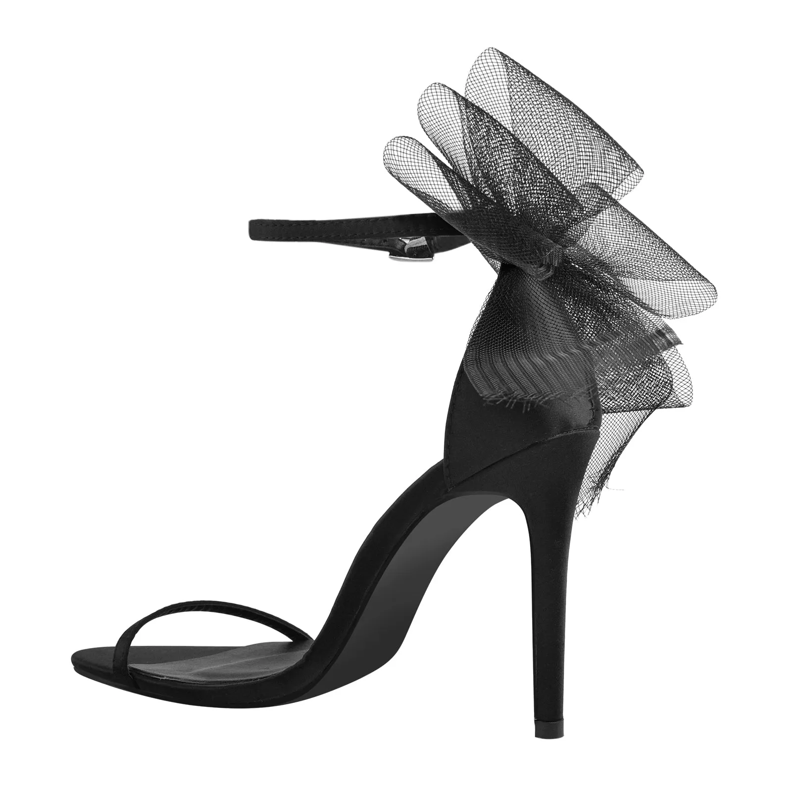 Single Band Ankle Strap Mesh Bow Stiletto Sandals sold by Onlymaker product image thumbnail 3