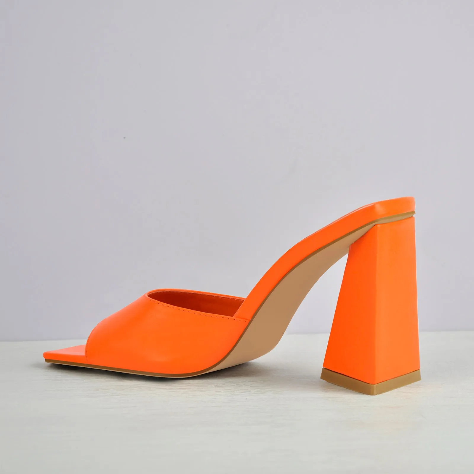 Square Toe Chunky Heel Sandal Mules sold by Onlymaker product image thumbnail 2