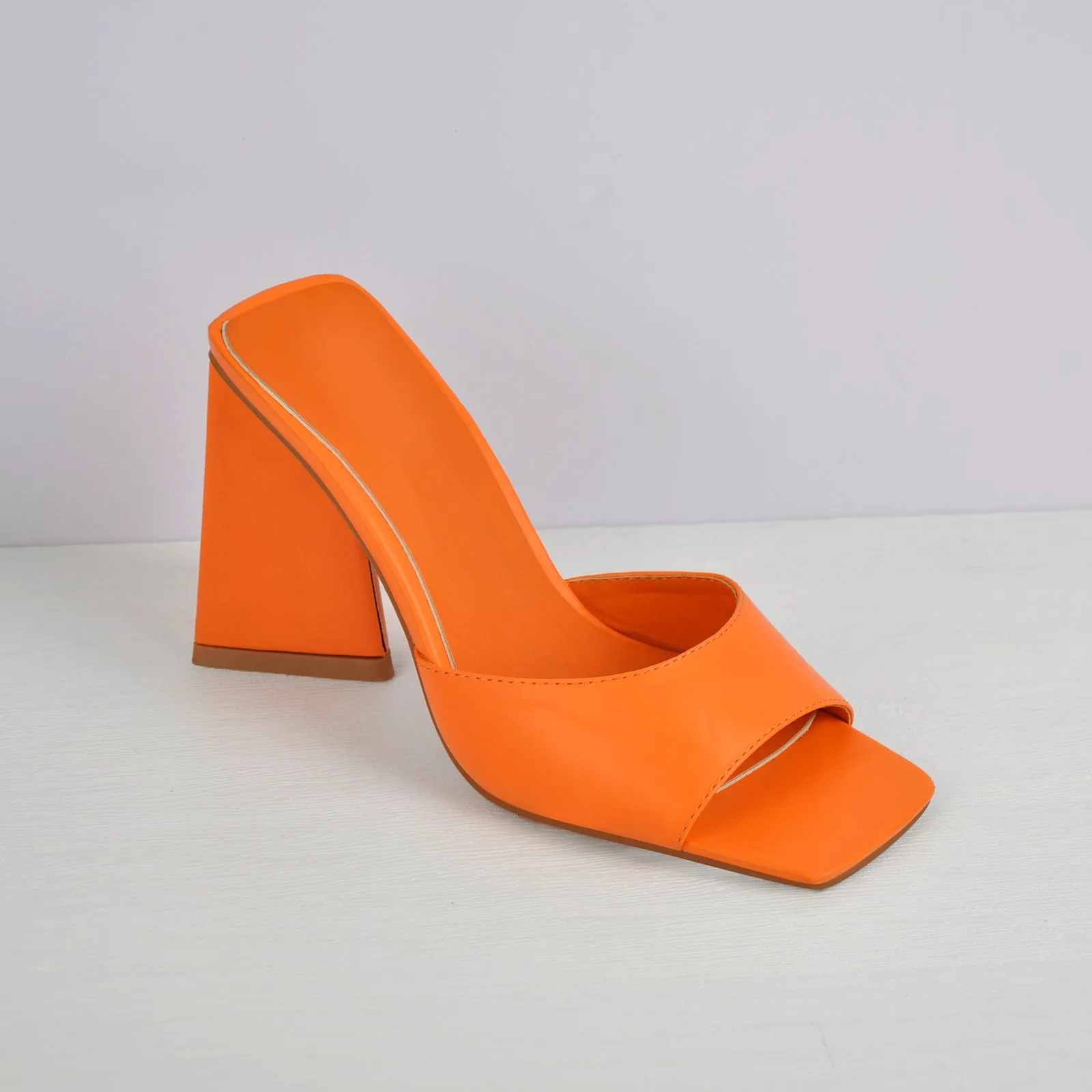 Square Toe Chunky Heel Sandal Mules sold by Onlymaker product image thumbnail 3