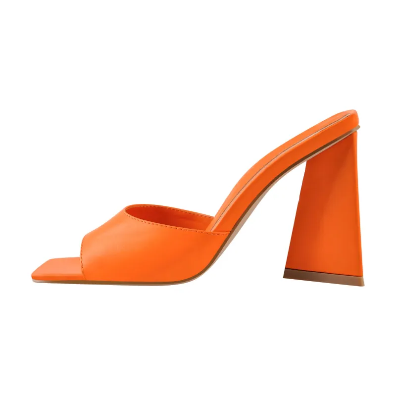 Square Toe Chunky Heel Sandal Mules sold by Onlymaker